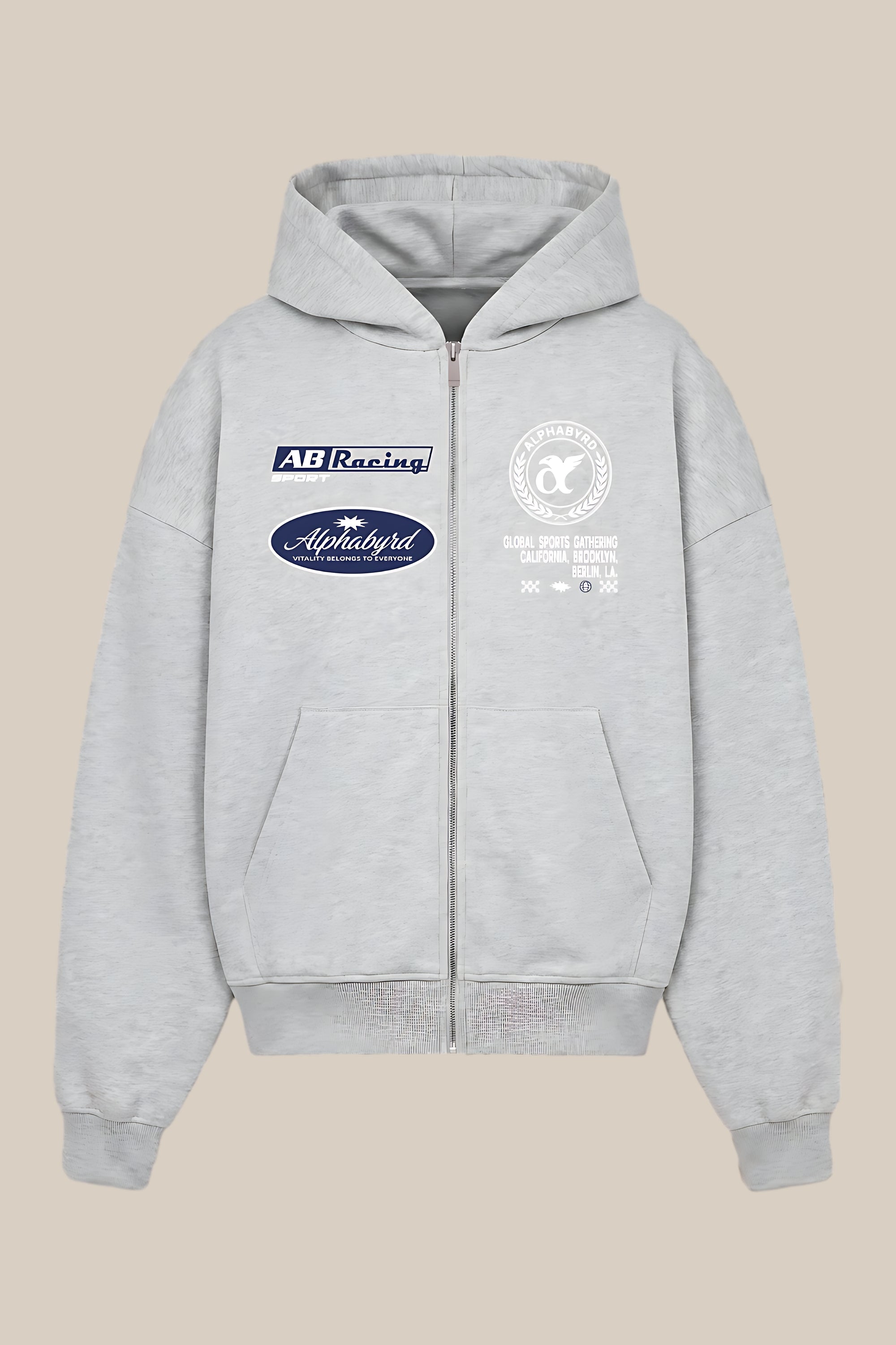 AlphaByrd Racing Team Oversize Zip Hoodie