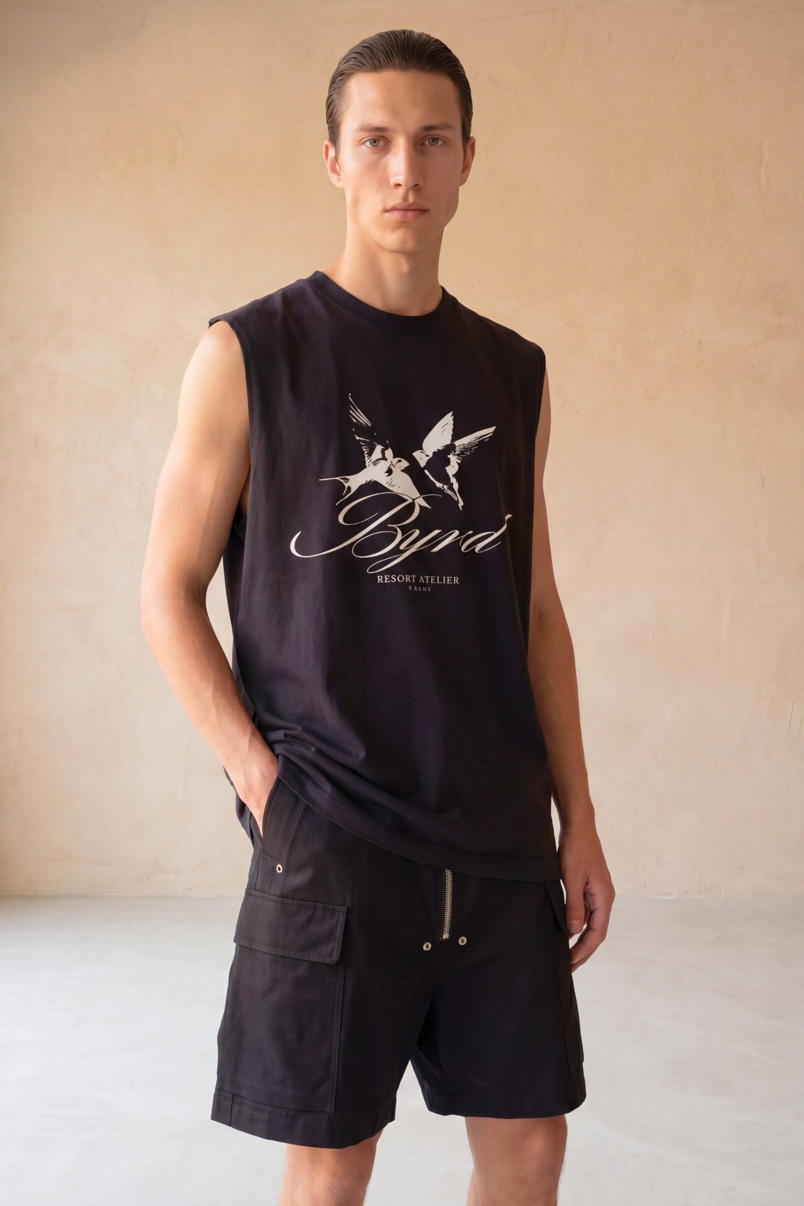 BYRD ATELIER OVERSIZED SLEEVELESS TEE