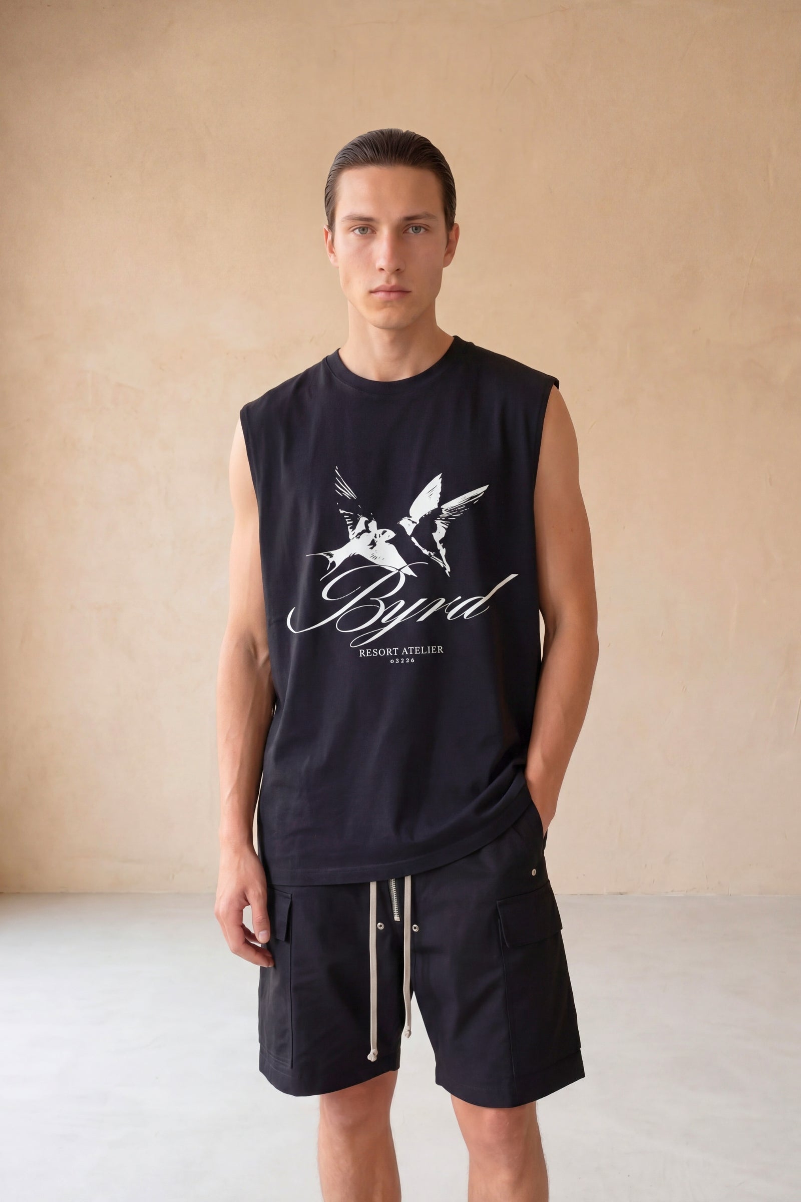 BYRD ATELIER OVERSIZED SLEEVELESS TEE