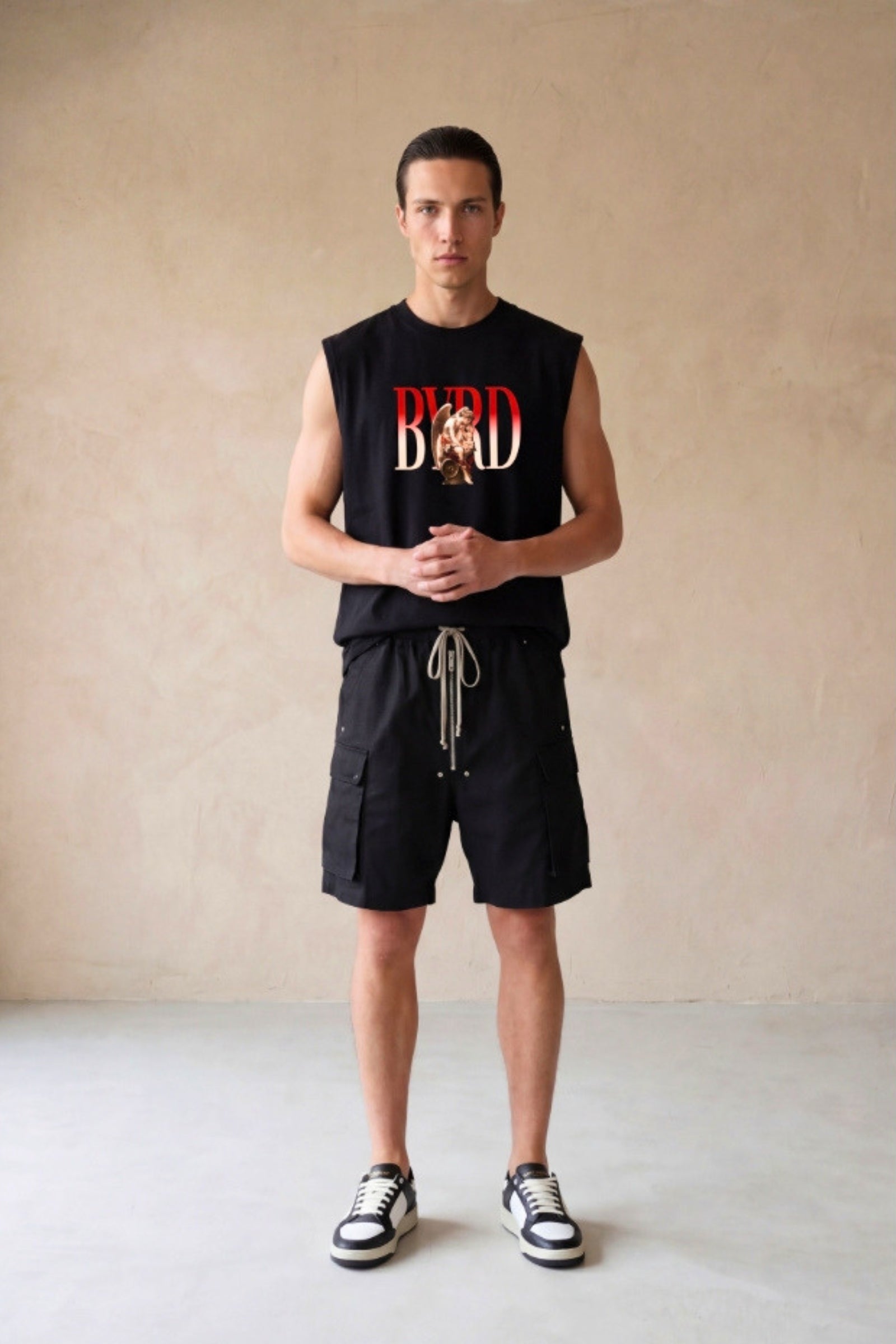 AMOUR SAUVAGE SLEEVELESS OVERSIZED TEE