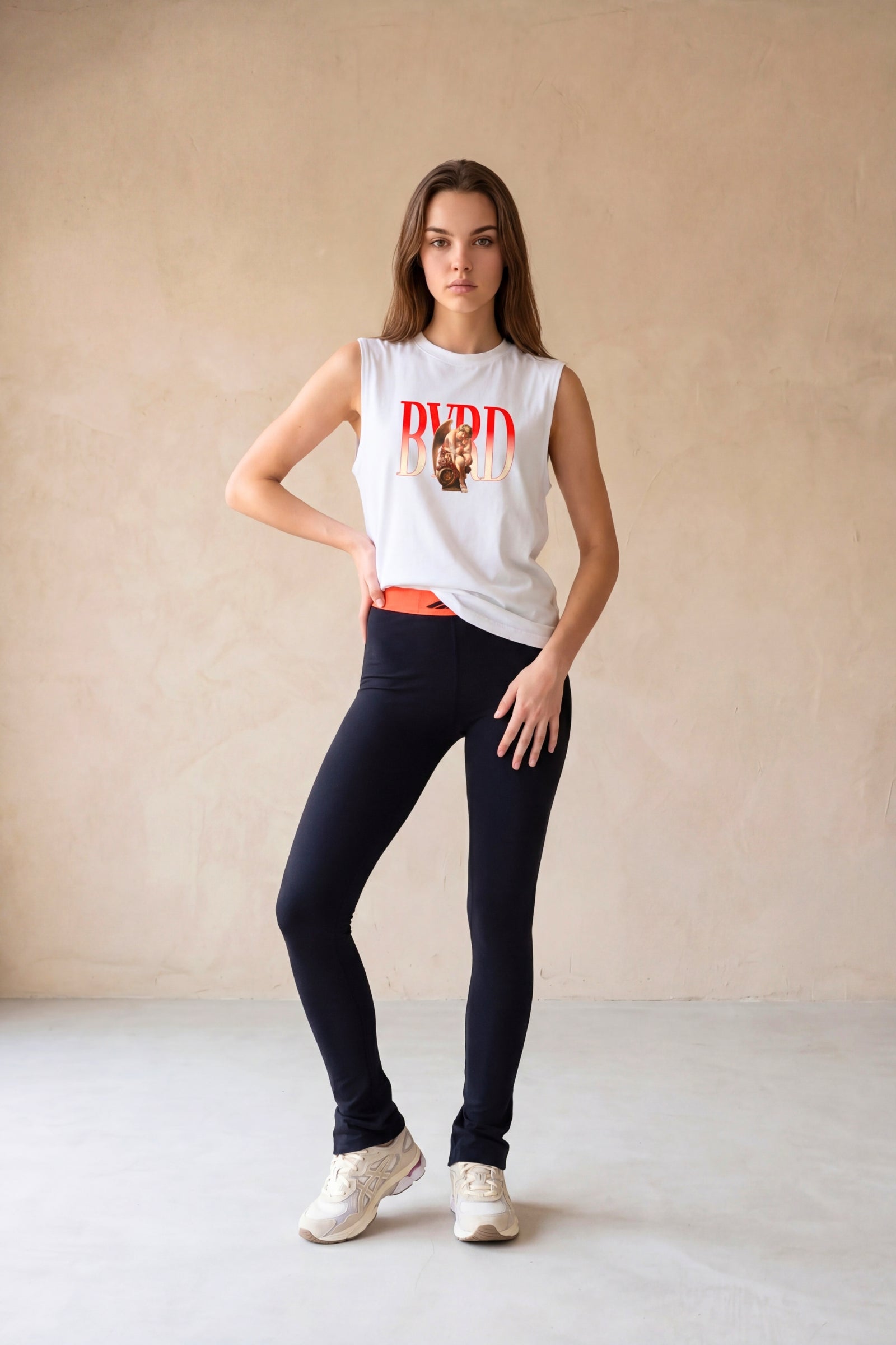 AMOUR SAUVAGE SLEEVELESS OVERSIZED TEE