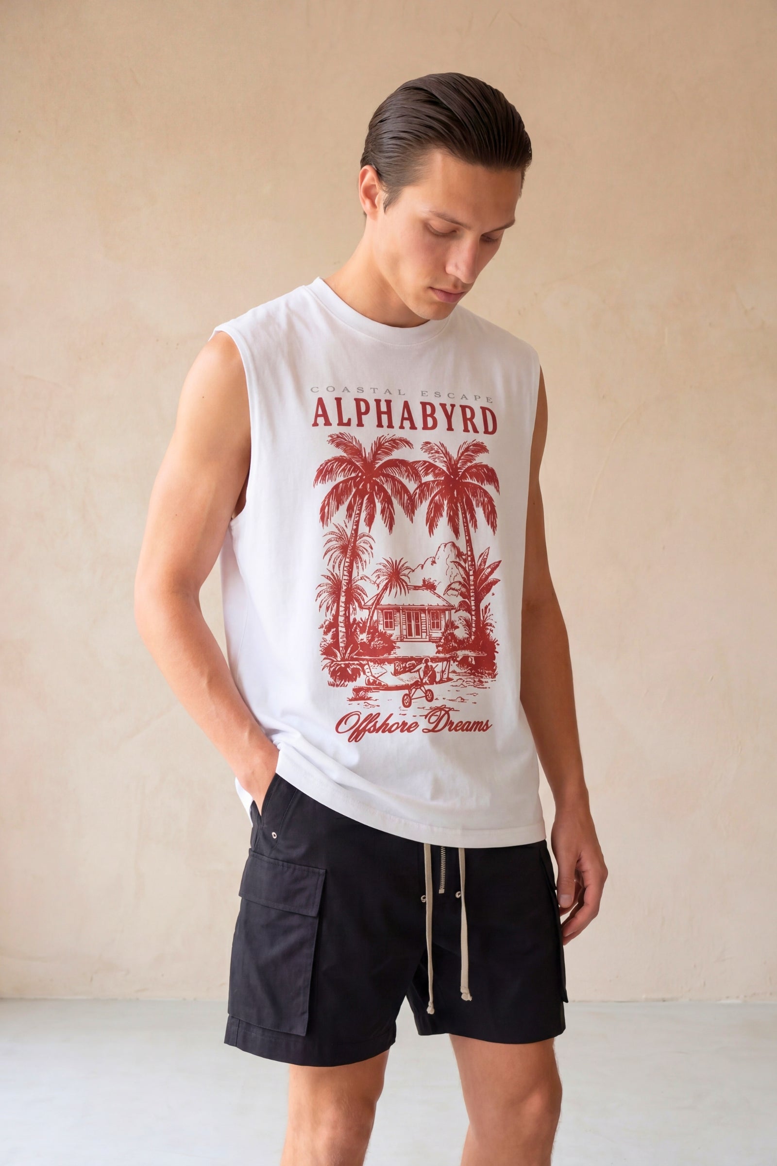 OFFSHORE DREAMS OVERSIZED SLEEVELESS TEE