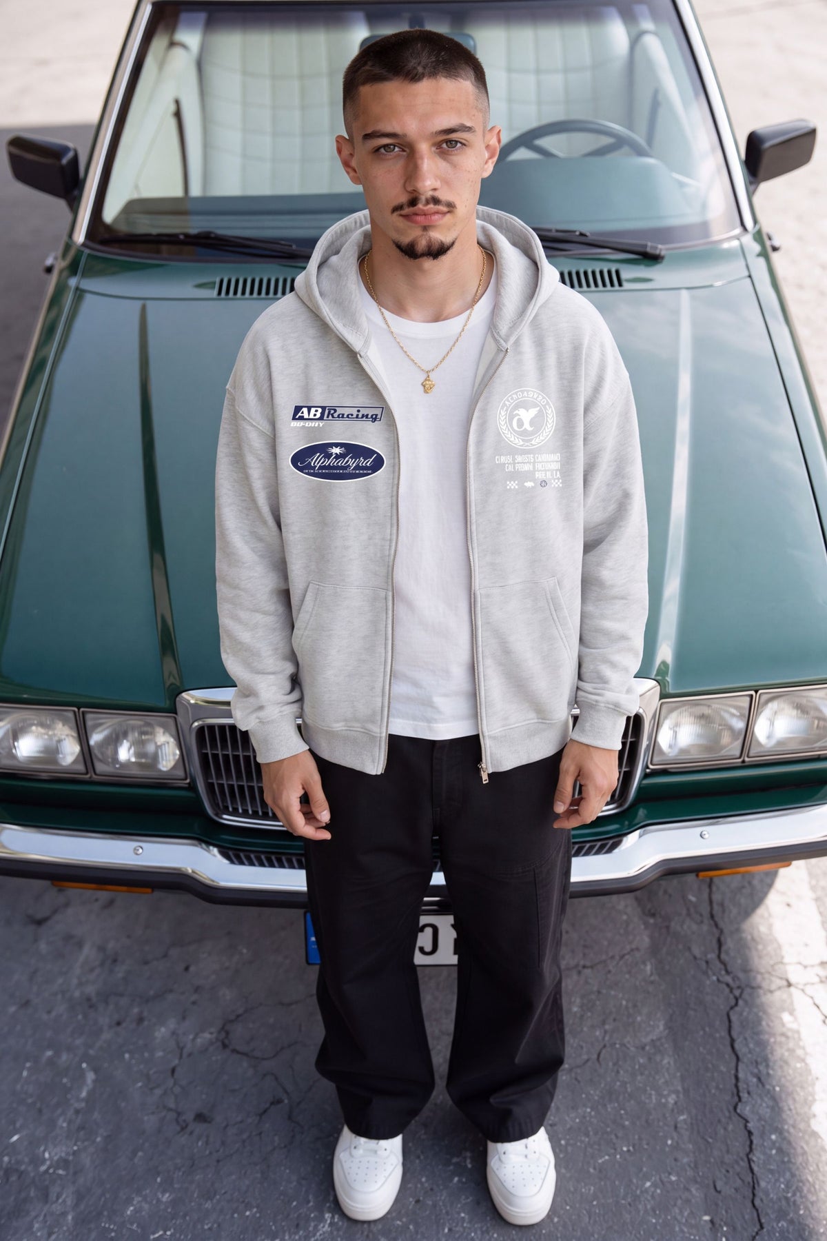 AlphaByrd Racing Team Oversize Zip Hoodie