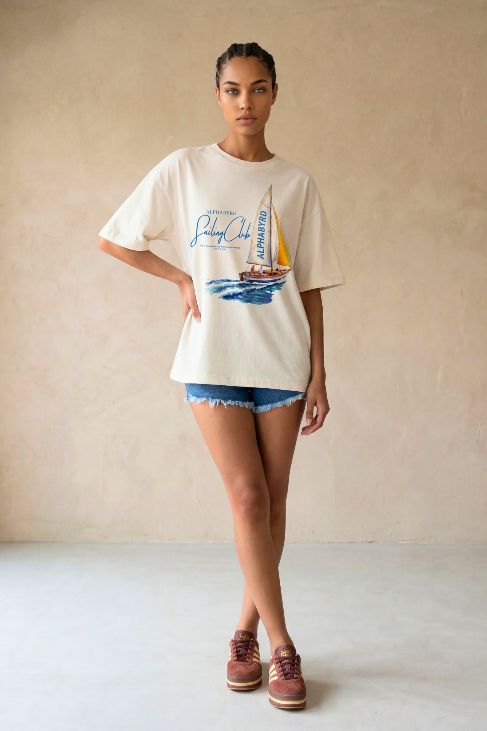ALPHABYRD SAILING CLUB OVERSIZED TEE