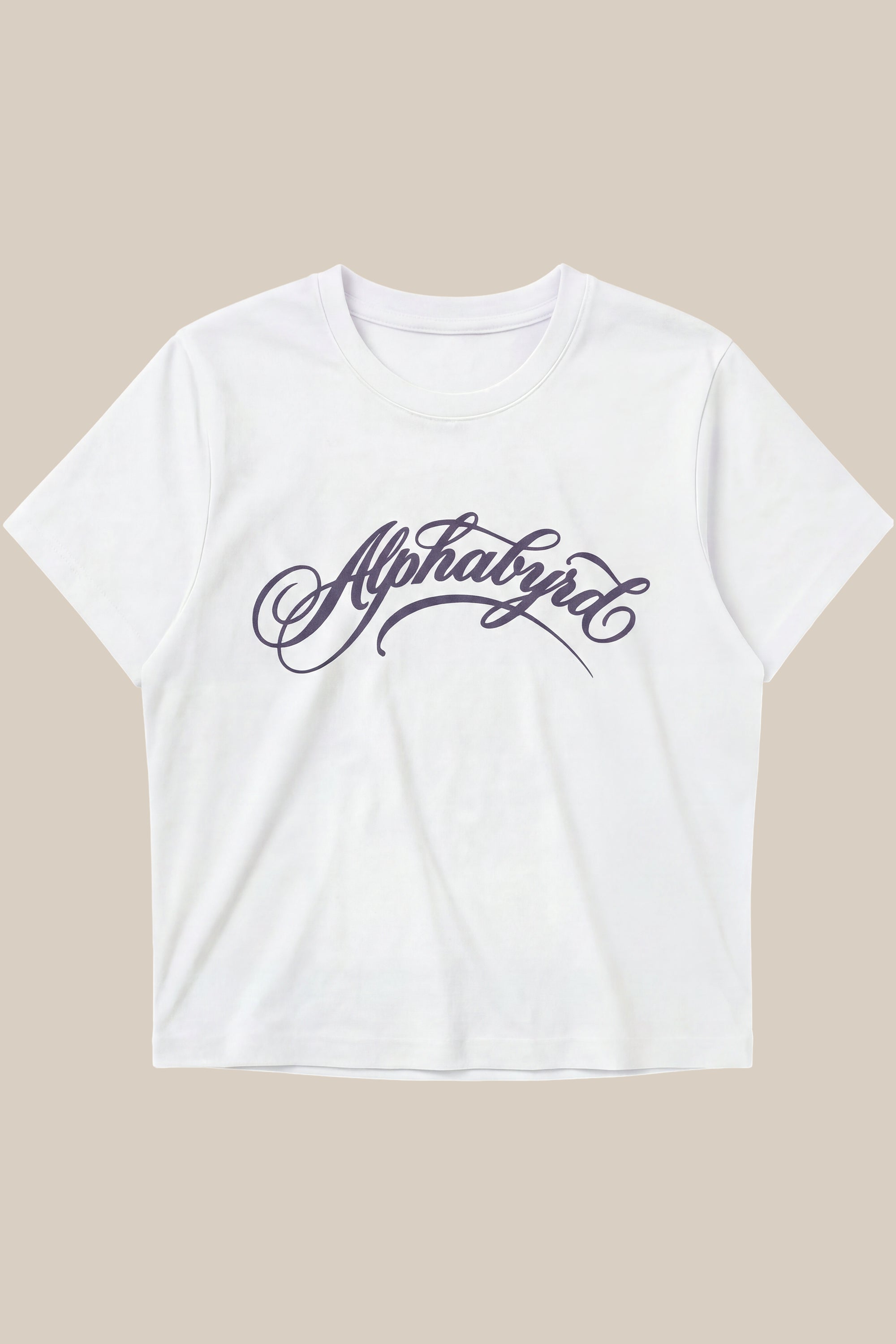Signature Script Cropped Tee