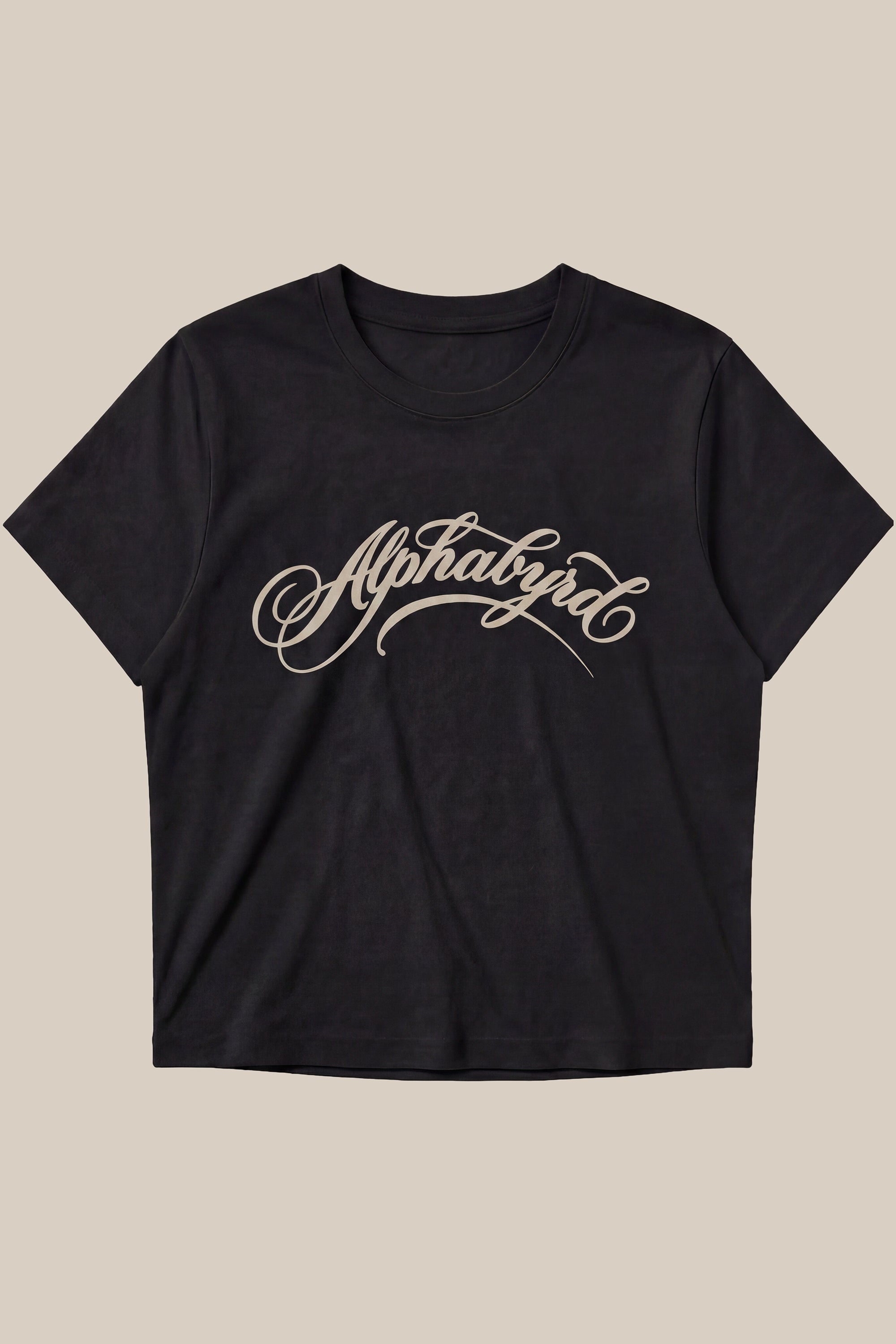 Signature Script Cropped Tee