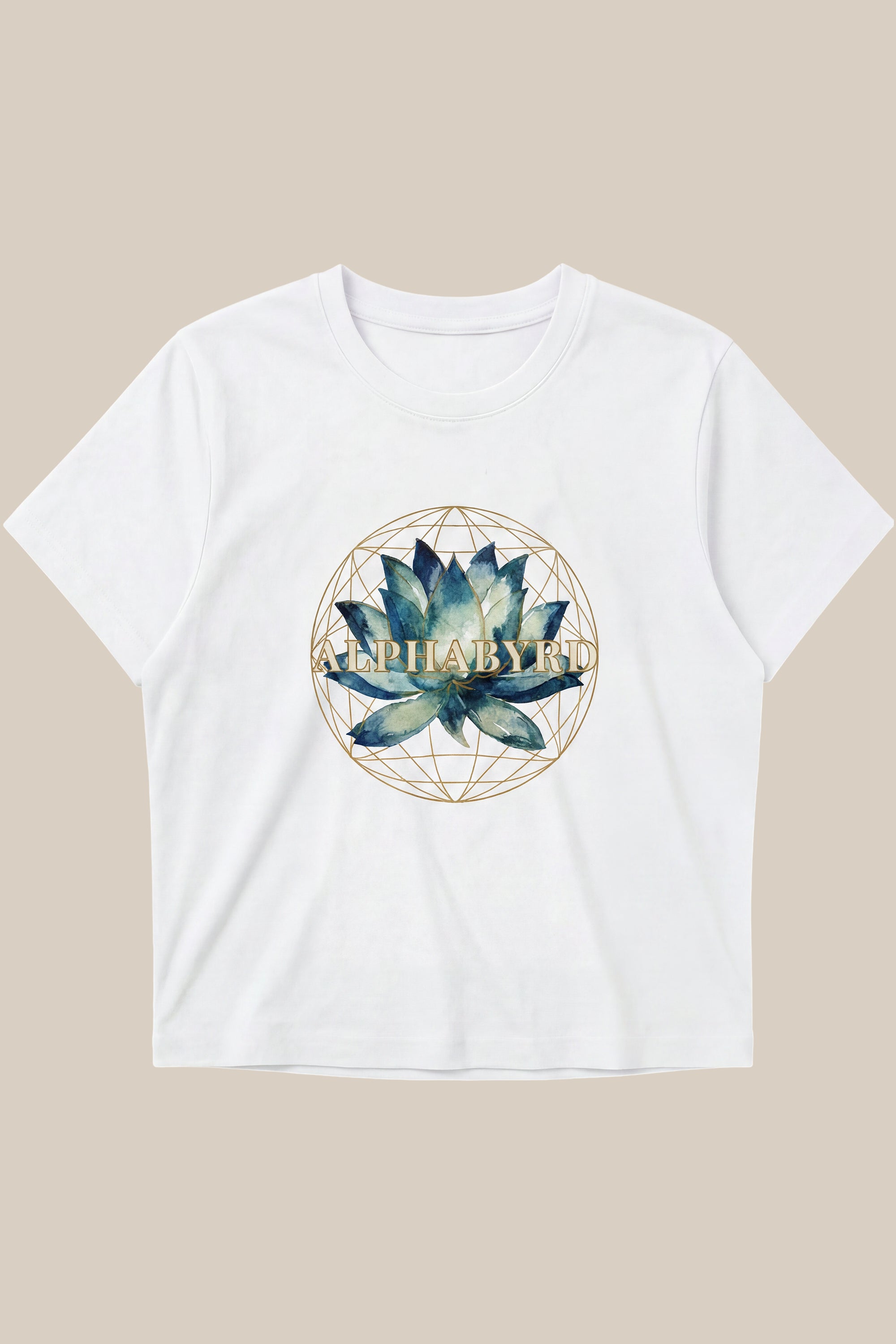 Lotus Geometry Cropped Tee