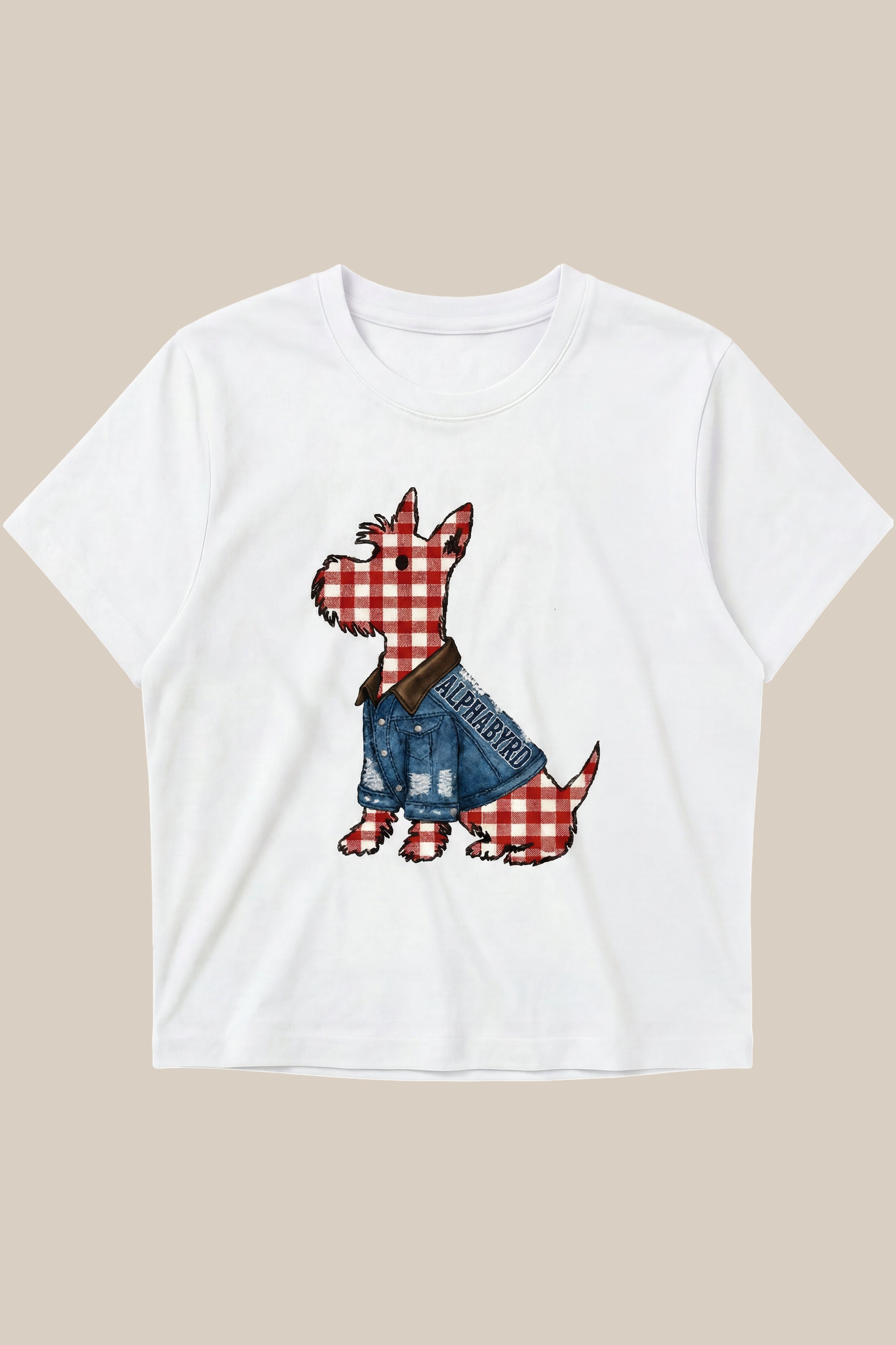 Denim Terrier Cropped Tee