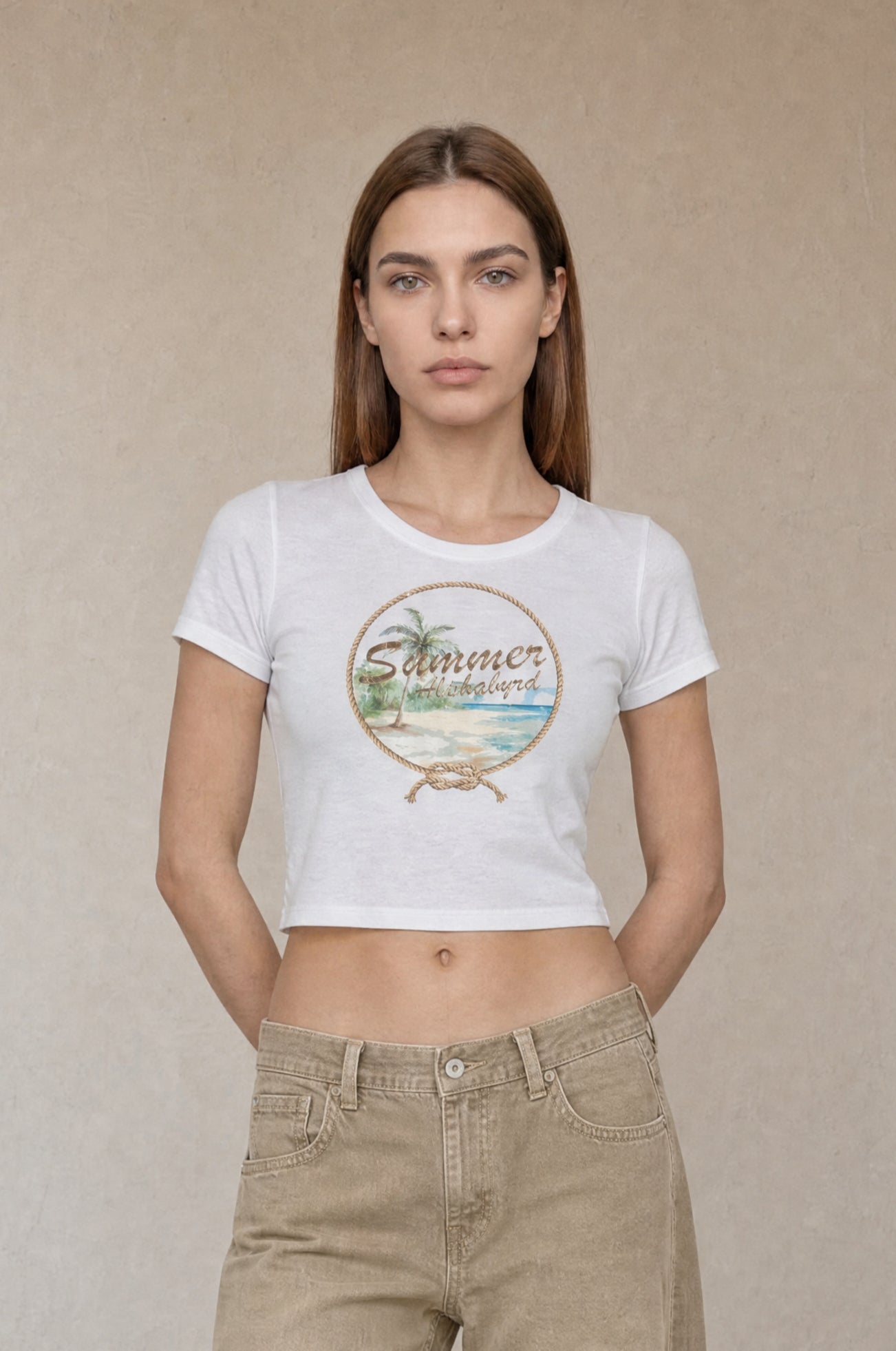 Summer Escape Cropped Tee