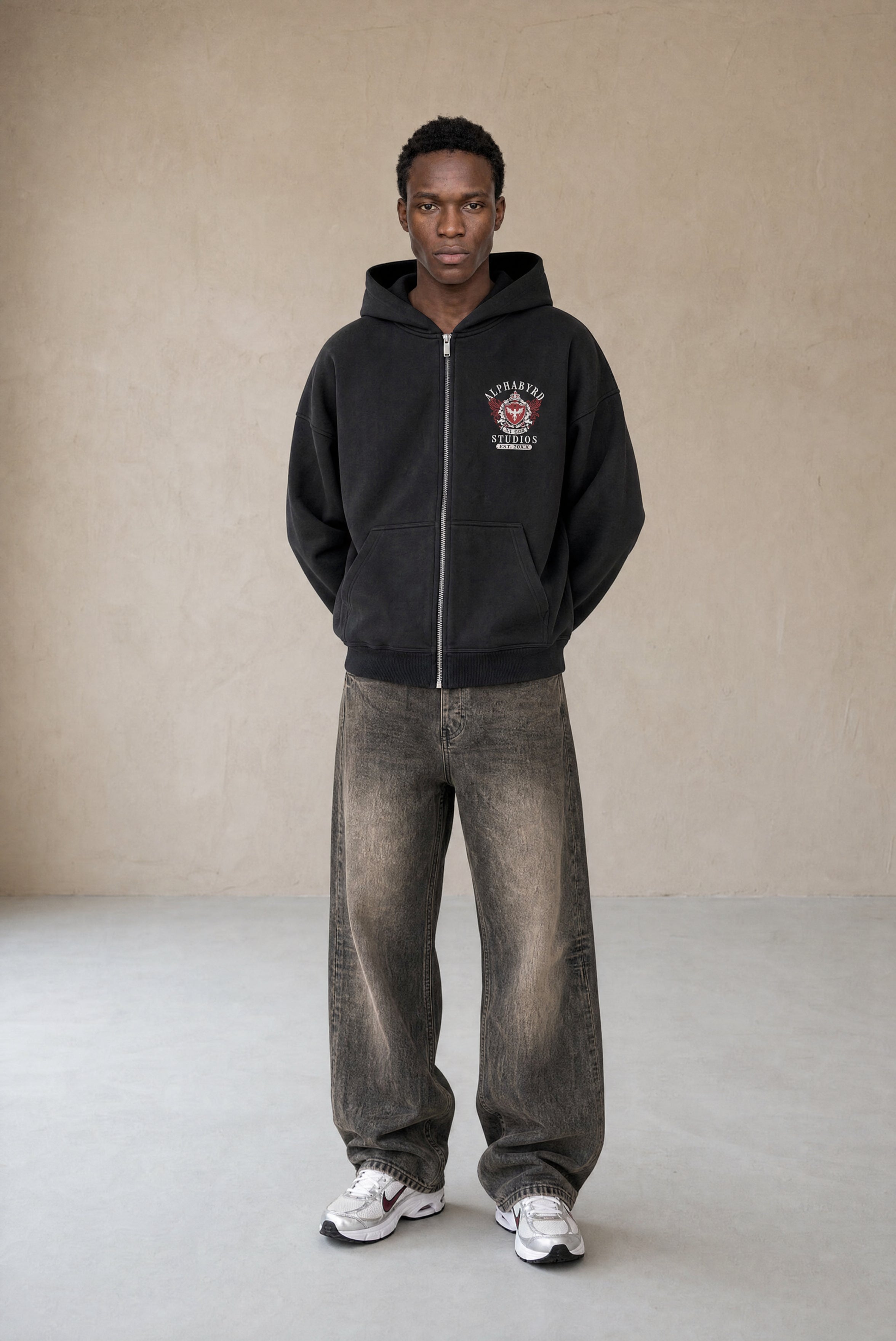 AlphaByrd Studios Oversize Zip Hoodie