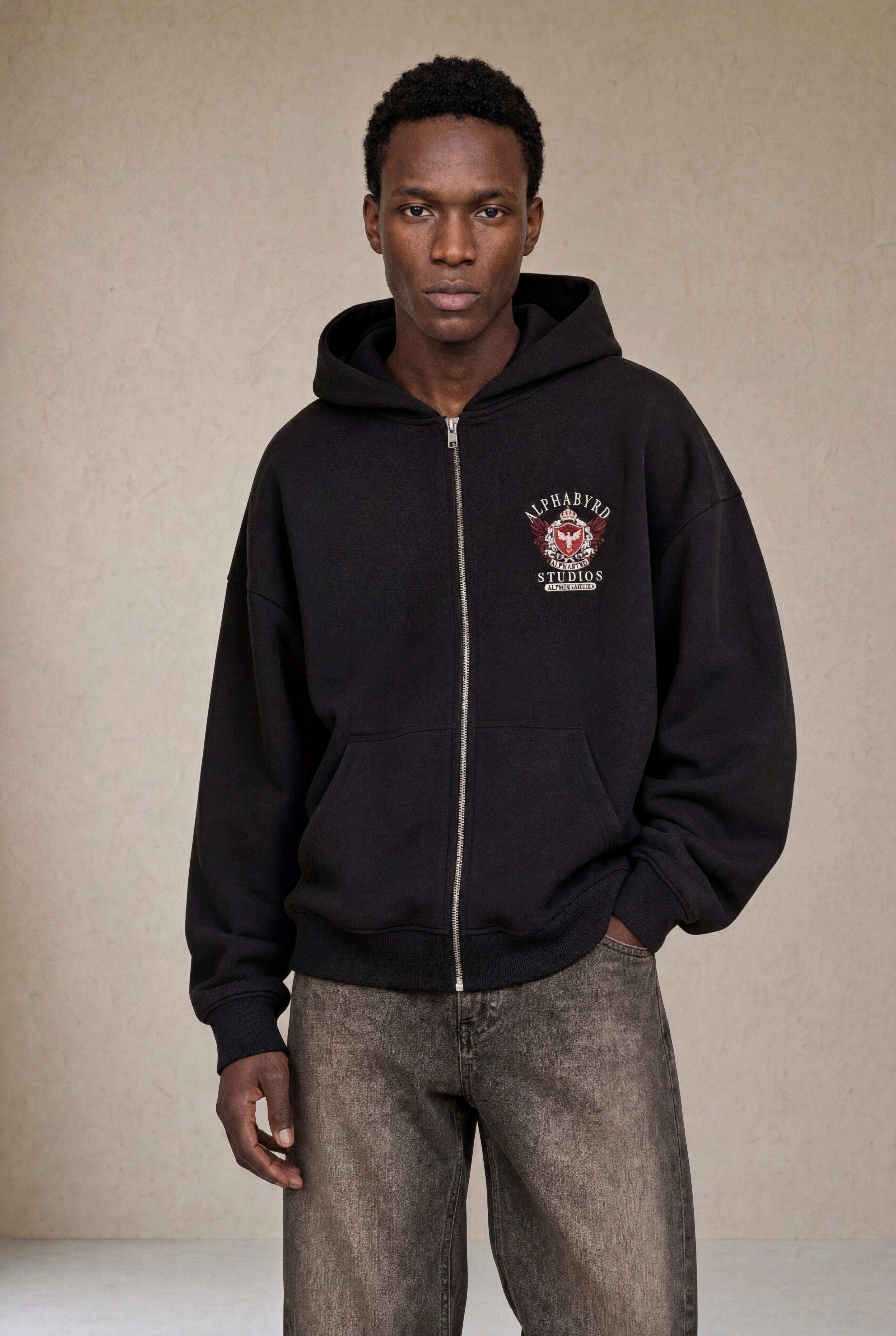 AlphaByrd Studios Oversize Zip Hoodie