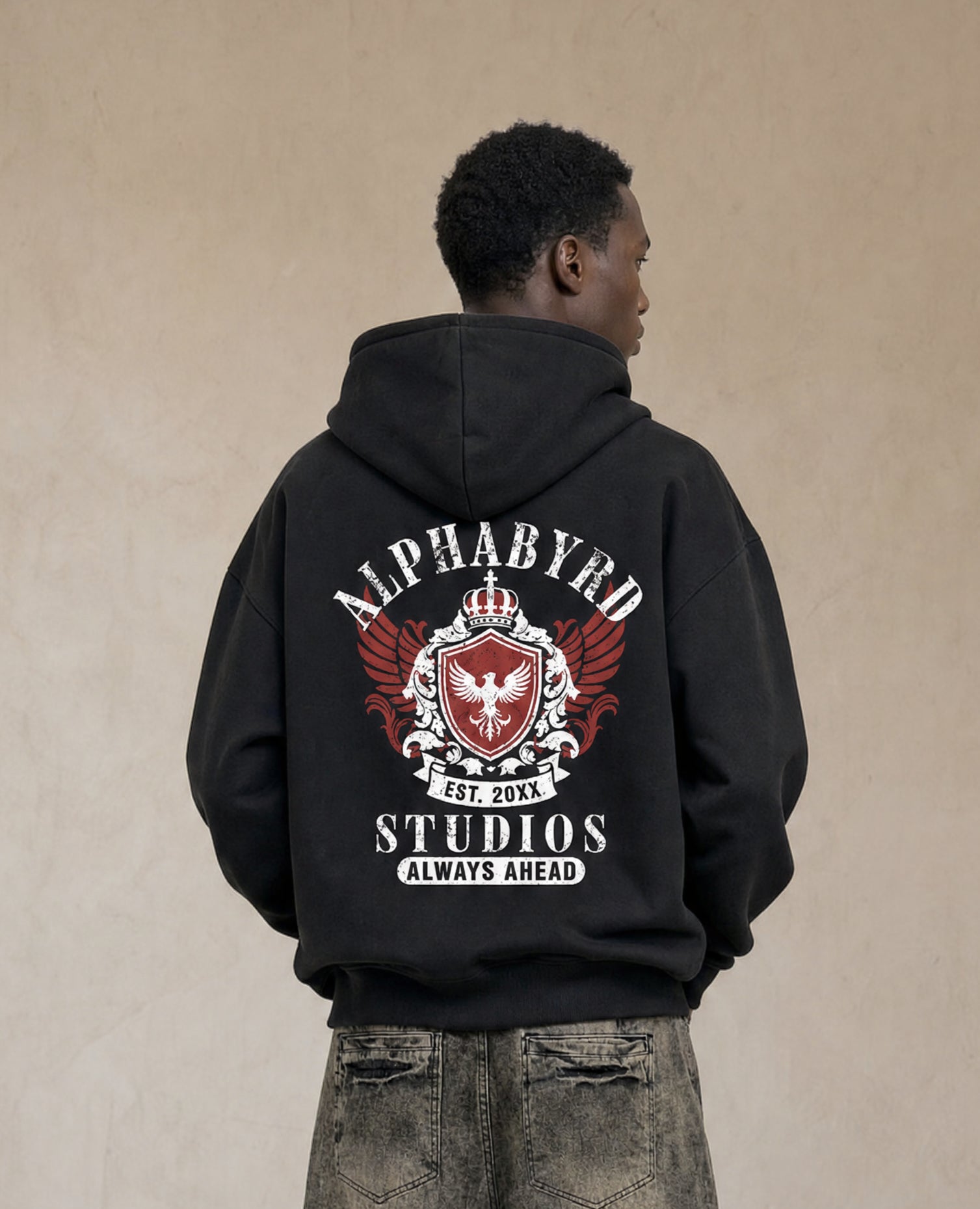 AlphaByrd Studios Oversize Zip Hoodie